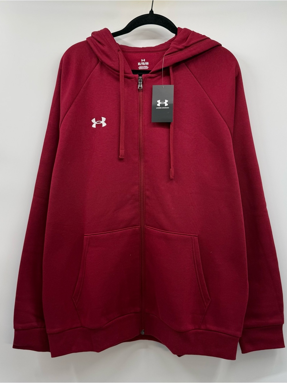 Under Armour Red Full-Zip Hooded Sweatshirt